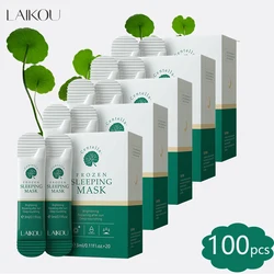 100pcs/lot No-Wash Soothing Face Mask Centella Frozen Sleeping Mask Portable Repairing Facial Pack Shrink Pores Wrapped Mask