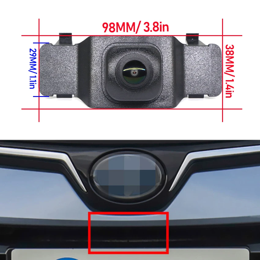 AHD Fisheye Lens For Toyota Corolla Hybrid E210 2018 2019 2020 2021 2022 CVBS 1080P 170° Car Parking LOGO Front View Camera