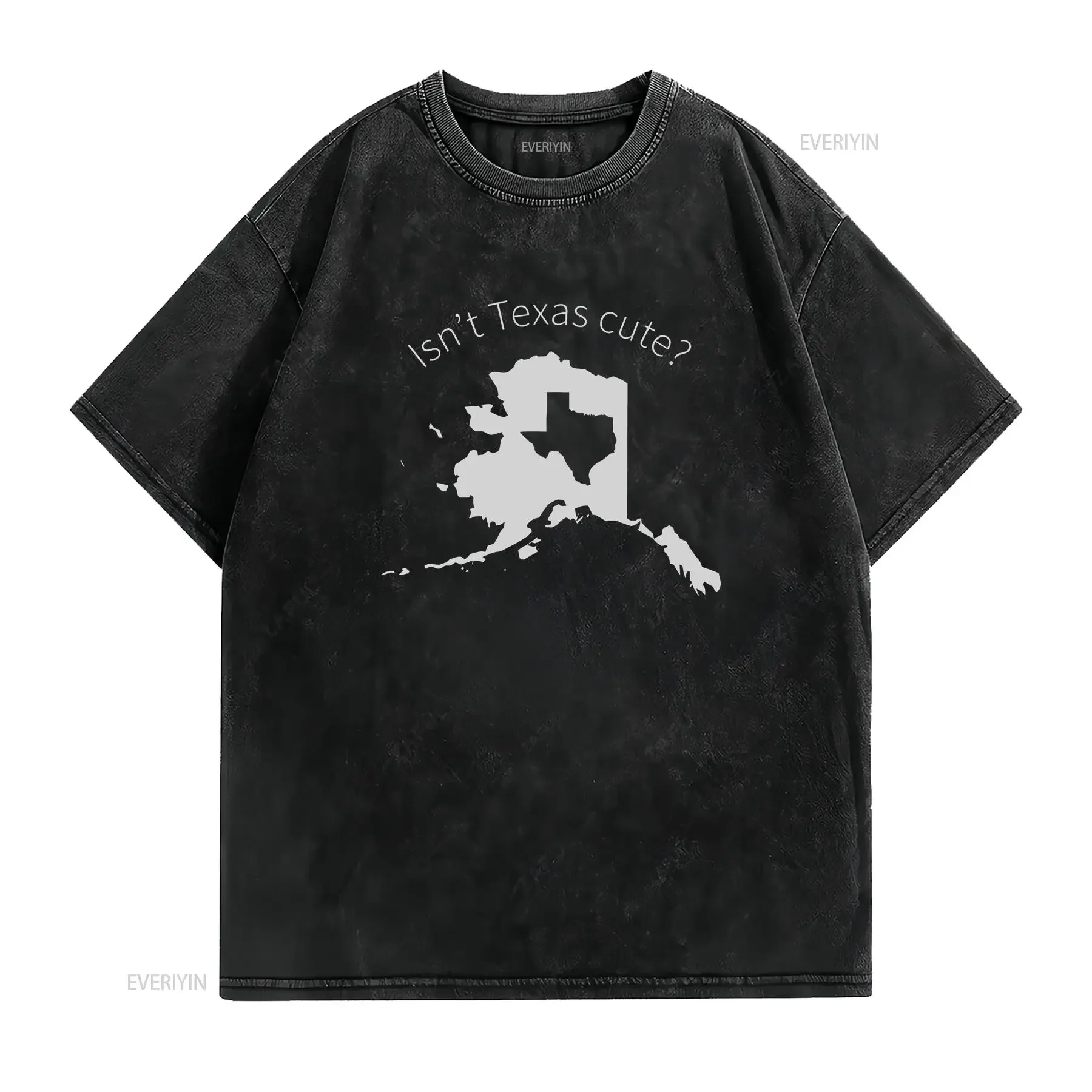 Alaska T Shirt Texas Isn't Cute State Alaskan and Texan Souvenir Clothing  vintage Washed fashion Stretched Casual Stylish