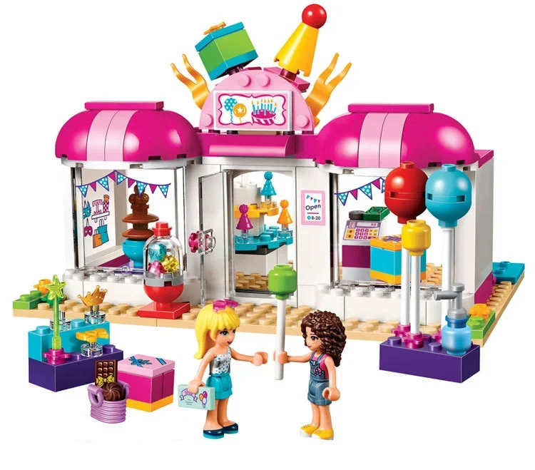 [Nuovo] 181 Pz/set FAI DA TE Festa di compleanno Della Ragazza Building Blocks giocattolo Famiglia amici festa casa + figure modello divertente assembla giocattolo regalo