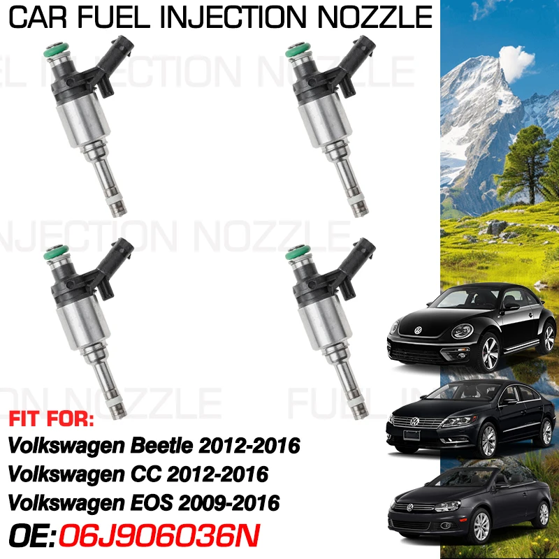 for Volkswagen Beetle Volkswagen Passat CC 2012-2016 Volkswagen EOS 2009-2016 1X Car Fuel Injectors Nozzle Injection 06J906036N