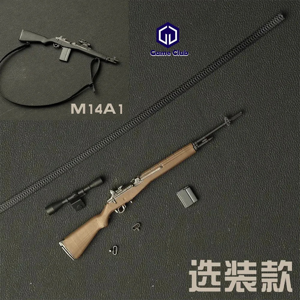 1/12 Soldier M14 HASUKI Assemble Rifle Weapon Scene Accessories Miniature Long Military Gun For 6in Figma Action Figures Model