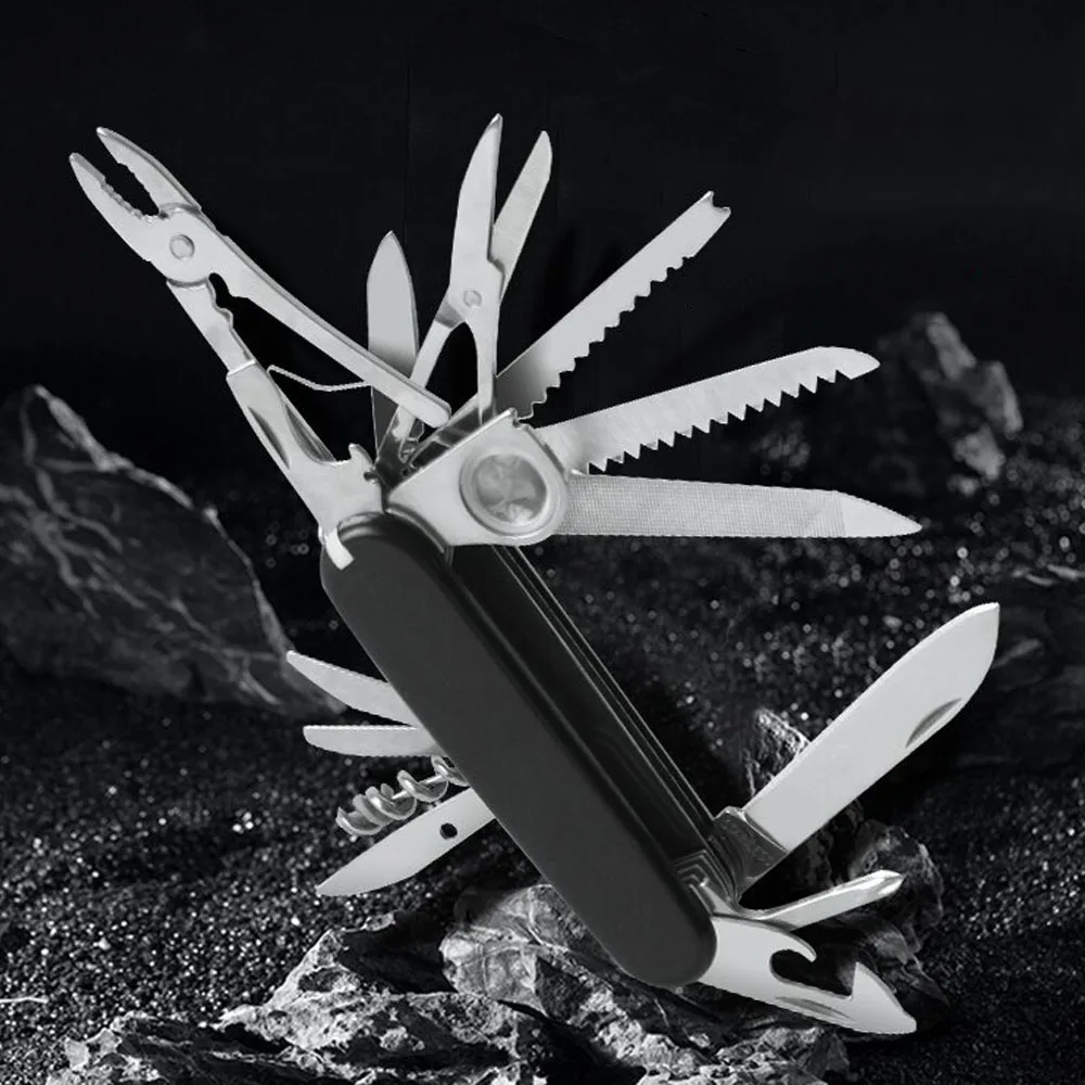 Multifunctional Pocket Knife 30 Basic Functions Multitool Swiss Hand Tools Army Knife Outdoor Camping EDC Gear Survival Knives