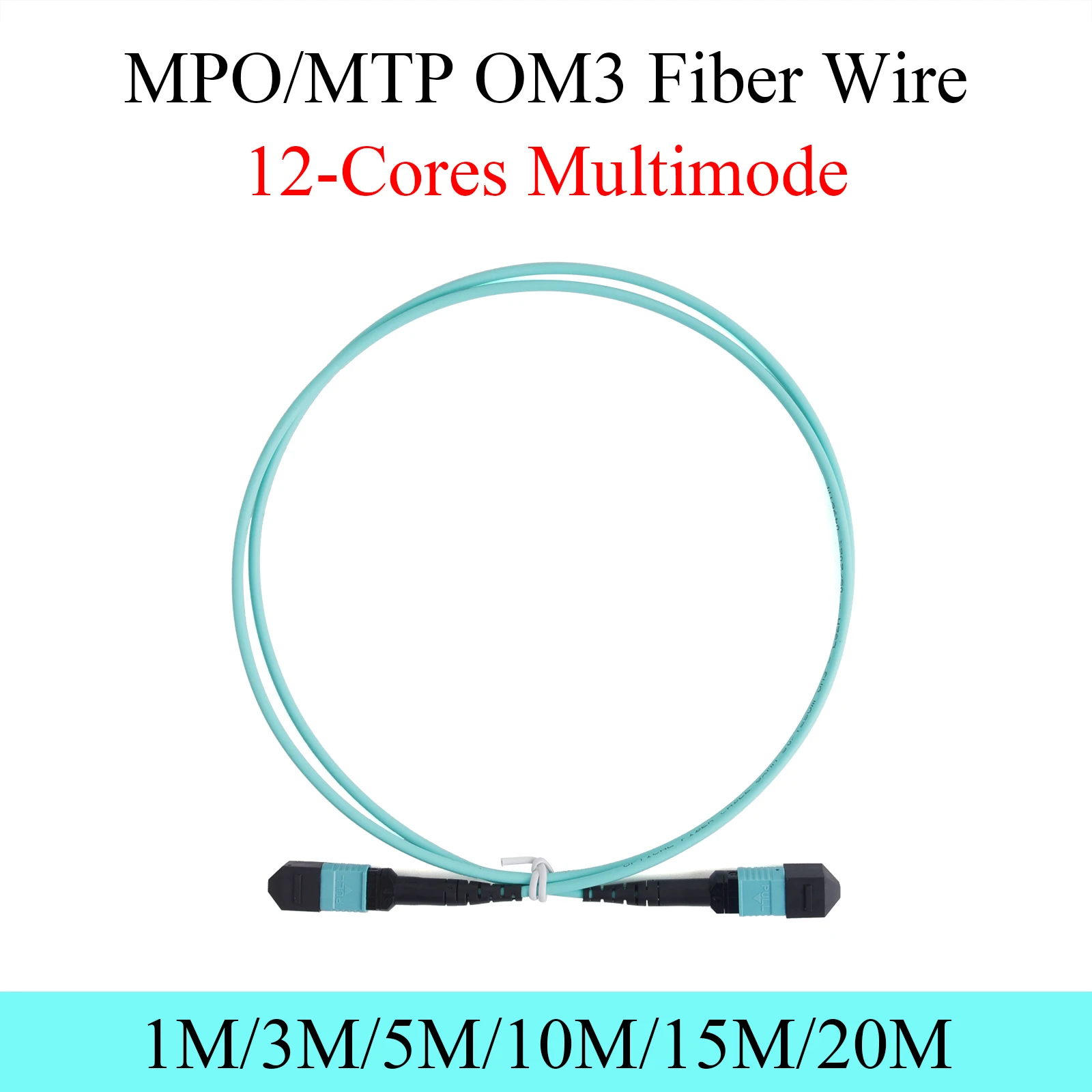 

100G MPO OM3 Fiber Patch Wire Multimode 12Cores APC UPC Female to Female Type A/B/C Sequence 1/3/5/10/15/20M Optical Cable