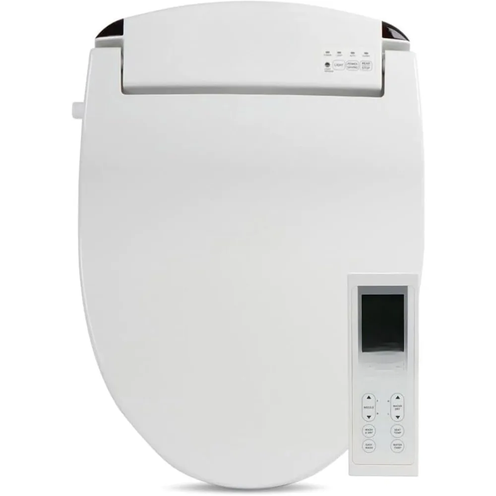 Round Bidet Toilet Seat, White, Endless Warm Water, *NEW* Bowl Mist, Quiet Operation, Stainless Steel Nozzle, Sittable Lid