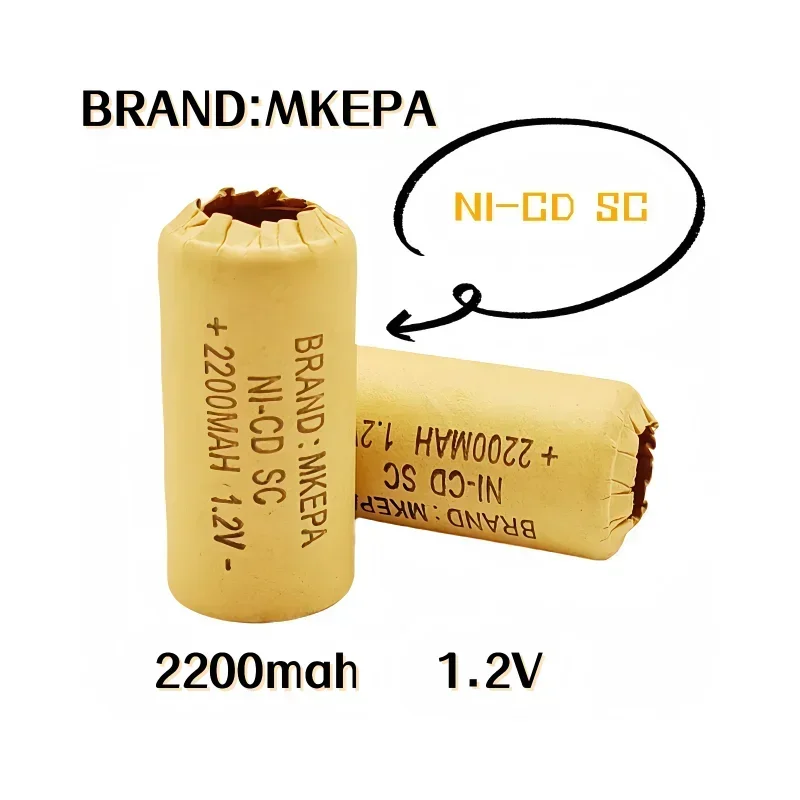 1-20 piezas destornillador taladro eléctrico baterías SC 1,2 V 2200mAh batería recargable ni-cd