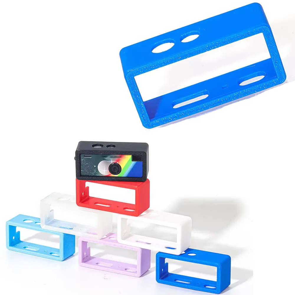 

for Blind Box 1987 Mini Camera Case for Kodak for CHARMERA Keychain Digital Camera Drop-proof Plastic Digicam Cover Black Red