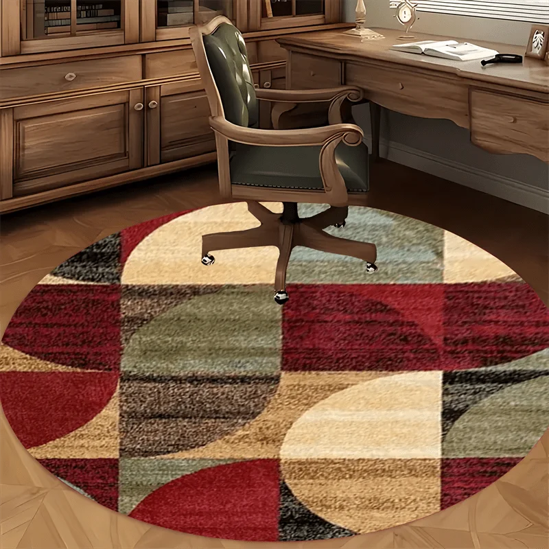 Luxury Zebra Striped Round Rug Abstract Fluid Pattern Circular Carpet Living Room Area Rugs Floor Mat