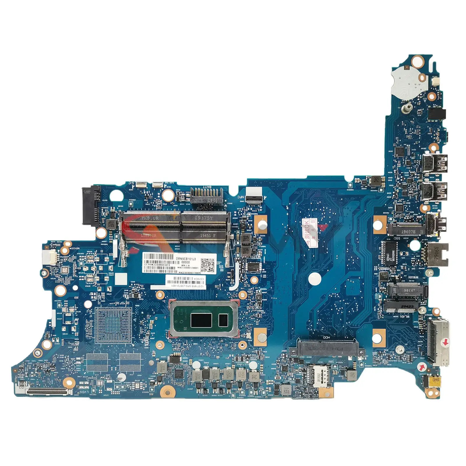 Imagem -02 - Placa-mãe para Notebook hp Probook 650 g5 Placa-mãe 6050a3028501 Placa-mãe com i5 i7 8th Gen Cpu L58731601 L58734-601 L58733-601