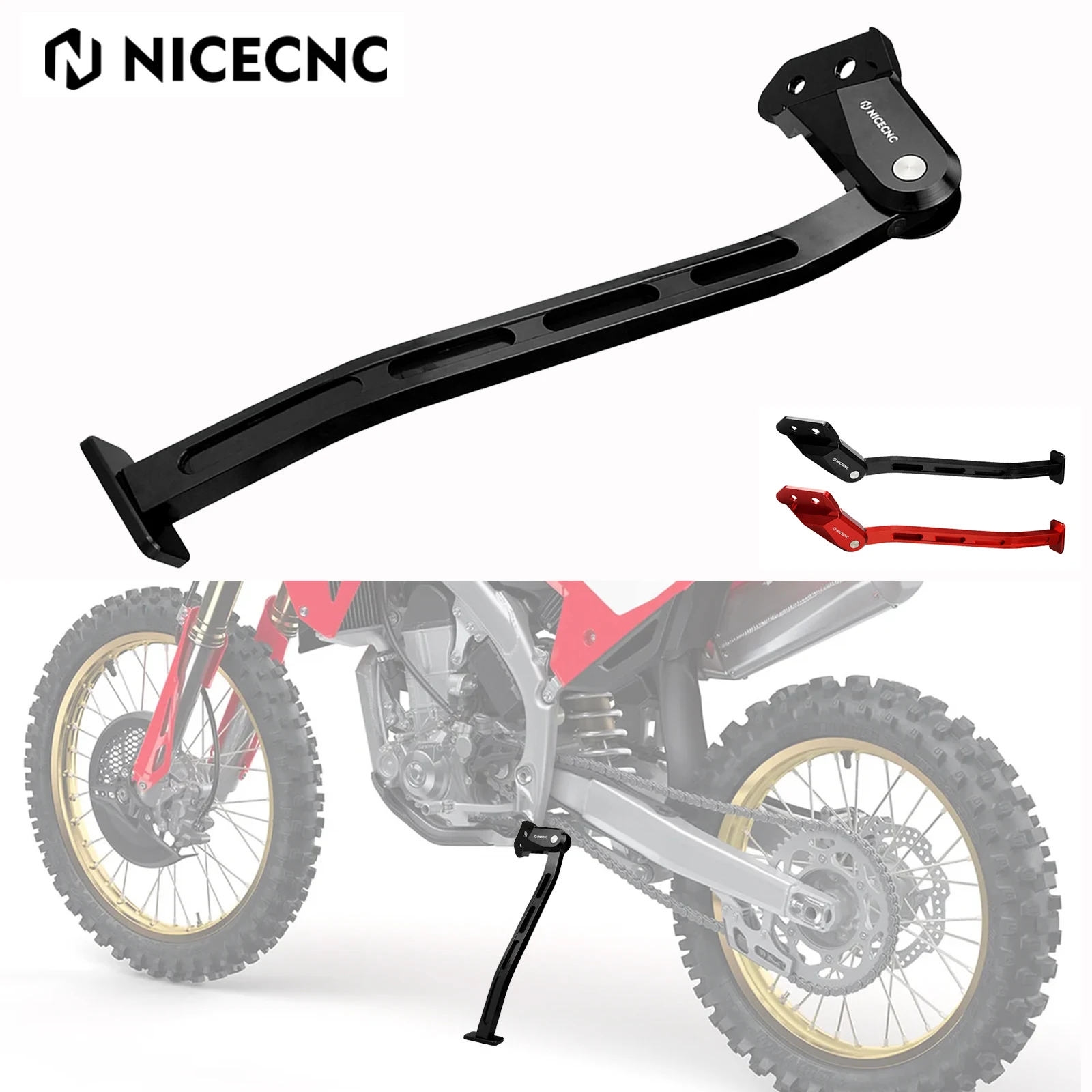 NiceCNC Motorcycle Aluminum Kickstand For HONDA CRF250R CRF450R CRF 250R 450R 2013-2018 2017 2016 CRF450RWE CRF 450RWE 2019-2020