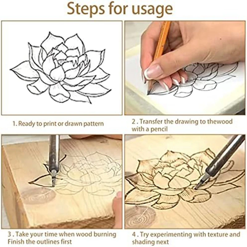 56 ピース木材燃焼チップセットレター木材燃焼ツールゴールド真鍮 DIY エンボス彫刻クラフト木材燃焼