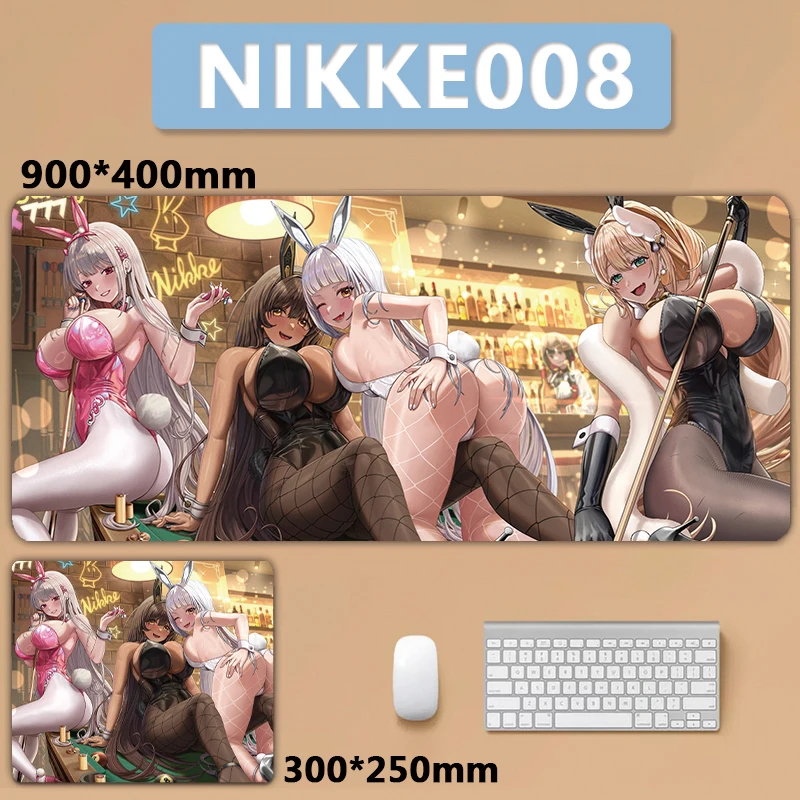 Sieges göttin Nikke Bunny Girl xxl großes Mauspad Tastatur Pad Mauspad Schreibtisch matte Computer Laptop rutsch feste Tastatur matten