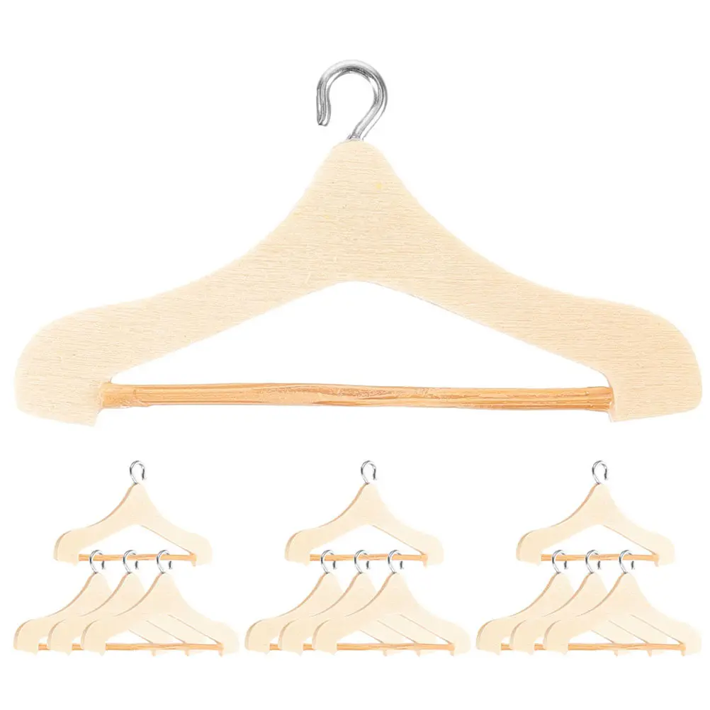 

18Pcs Mini Hangers for Dollhouse Interiors Miniature Clothing Organizers Stable Tiny House Closet Hangers Lifelike Mini Dress