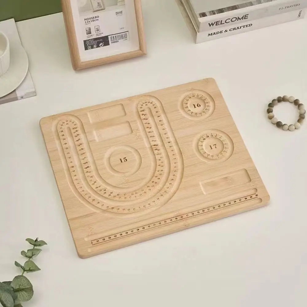 Multiple Types Jewelry Making Tray Eco-Friendly With Scale Jewelry Design Board Thickened Versatile Wooden Bead Board Crafts DIY