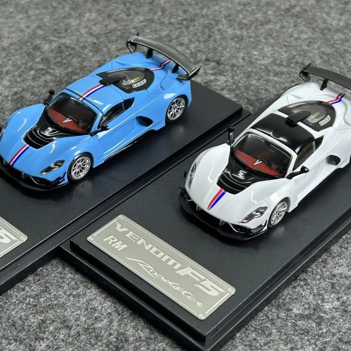 Mobil Balap Diecast & Mainan Mobil Miniatur Skala Model Mobil RM 1/64 Hennessey Venom F5 Alloy untuk Anak-Anak