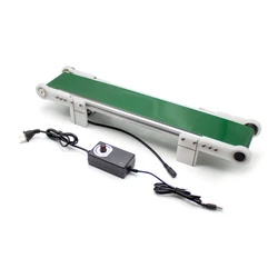 PP Bracket Micro Desktop Conveyor Belt DC 12V DIY Electric Elevator Model Friction Experiment Device Speed Adjustable 0-116RPM