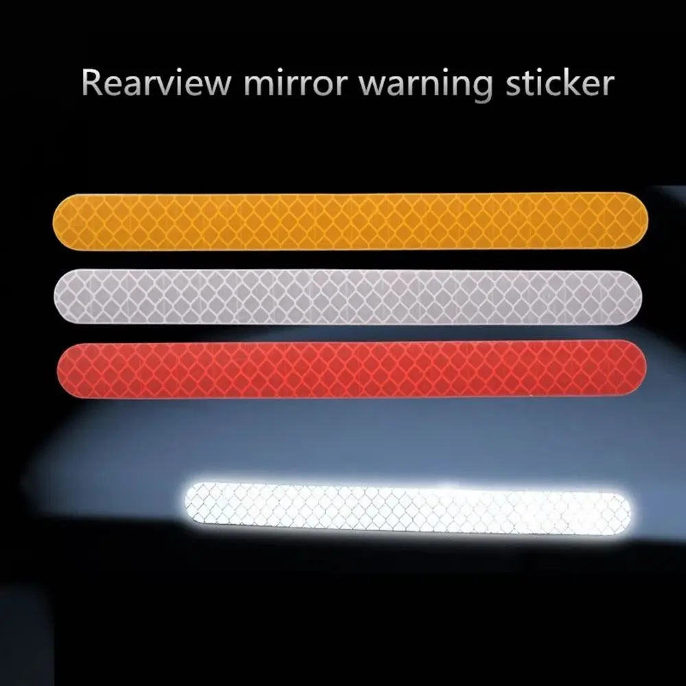 Reflective Car Stickers Safety Warning Strip Tape Anti-Collision Self Adhesive Waterproof Rearview Motorcycle Mirror Accessories