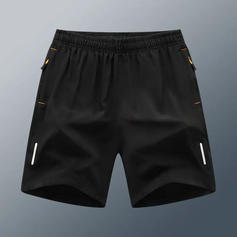 Large Size Ice Silk Men's Shorts Summer Thin Running Sports Loose Five-Quarter Length Casual Sleepwear Beachwear