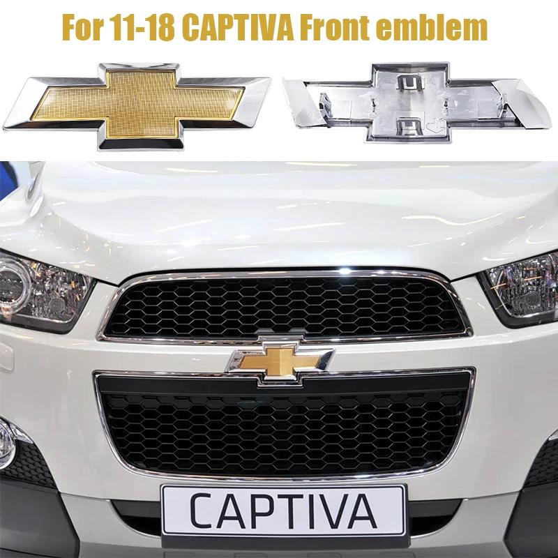 1 قطعة 20.3 سنتيمتر ثلاثية الأبعاد ABS شعار السيارة الأمامي سيارة الجبهة شواء شعار الجبهة هود ملصق التصميم اكسسوارات لشروليه 11-18 كابتيفا