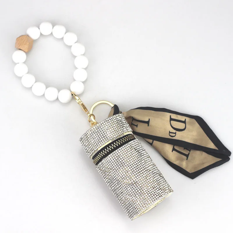 Luxury Diamond-encrusted Purse Key Chain with Mini Purse with A Diamond High-end Lipstick Collect The Packing Decorations