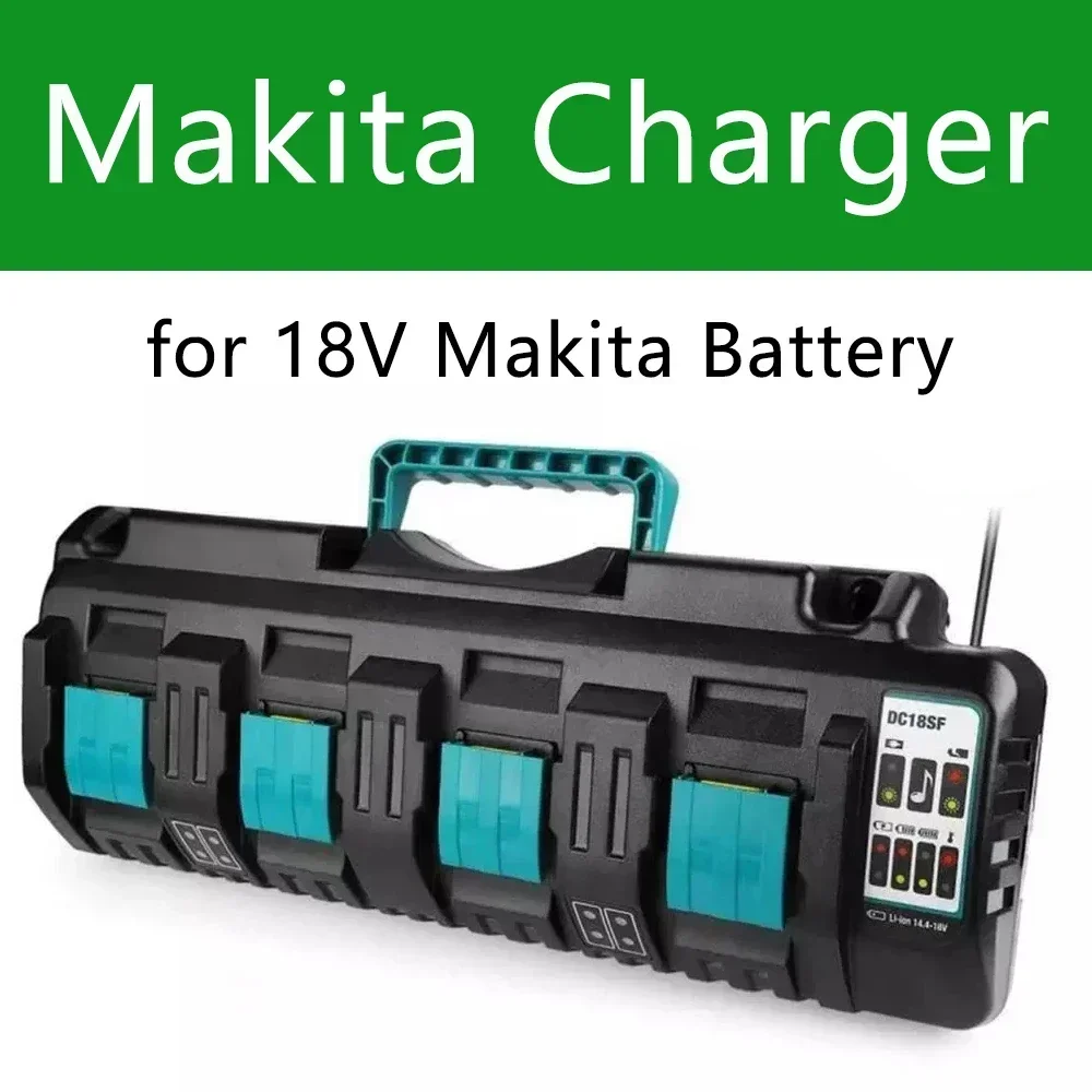 for Makita 18V 14.4V 4A Double Li-Ion Battery Charger DC18RD DC18SF for Makita 14.4V 18V 20V BL1830 BL1840 BL1850 BL1860 Bl1430