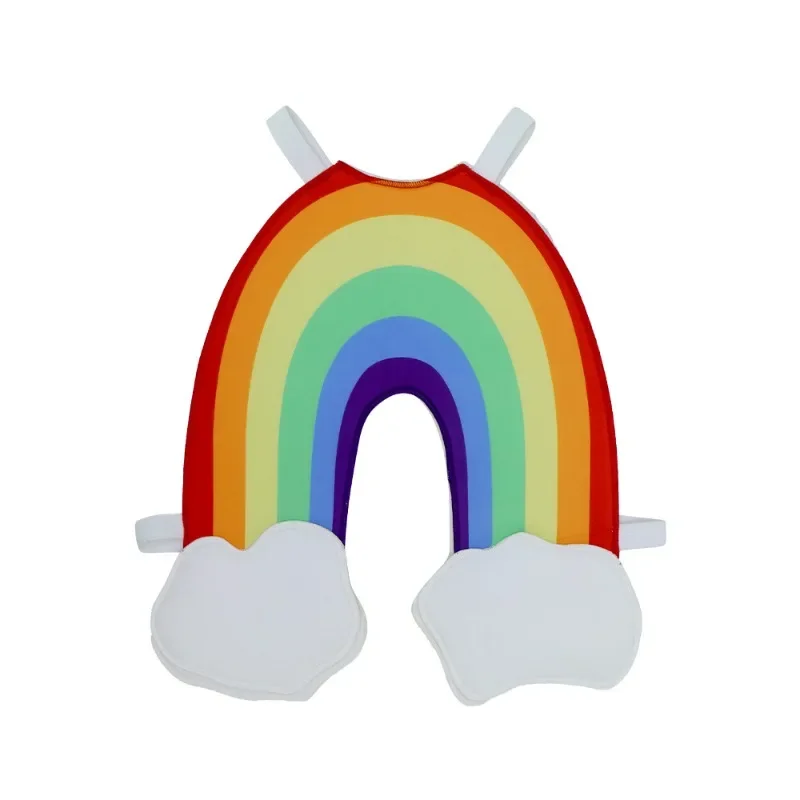 Rainbow คอสเพลย์เครื่องแต่งกายคอมโพสิตฟองน้ําโฟมชุดเด็กผู้หญิงเทศกาลโรงเรียนการแสดงเวทีฮาโลวีน Carnival Party