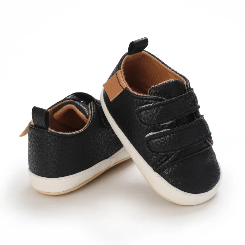 New Baby Shoes Retro Leather Boy Girl Shoes Multicolor Toddler Rubber Sole Anti-slip First Walkers Infant Newborn Baby Items