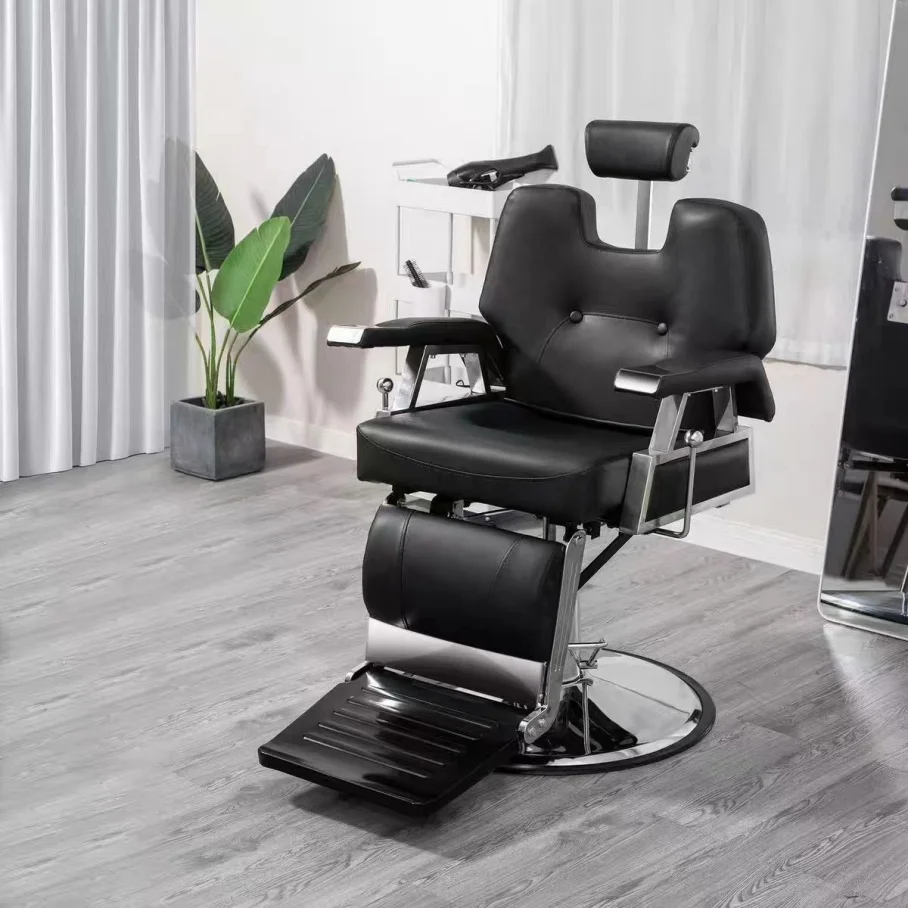 

@#@#Fashionable Traditional Synthetic Leather Barber Chair Professional Hydraulic Pump Simple Design for Hospital Living Room