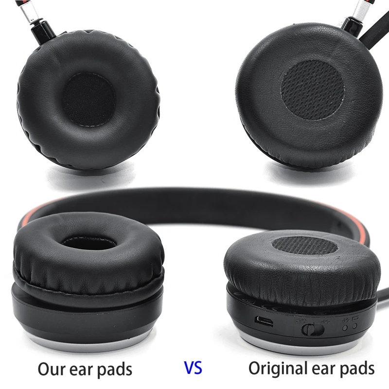 Almohadillas de cuero de repuesto para auriculares Jabra Evolve 20, 20se, 30, 30II, 40, 65