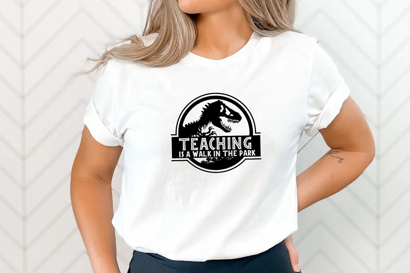 Teaching İs Walk In The Park T Shirt For Girls Kindergarten Teacher Field Trip Teachers