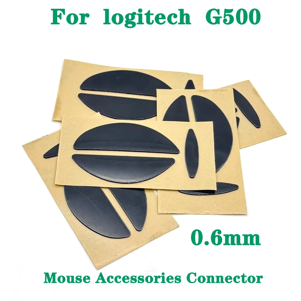 1set Black Mouse Feet Skates Pads for Logitech G500 0.6mm Mouse Foot Pad Non-slip Sticker