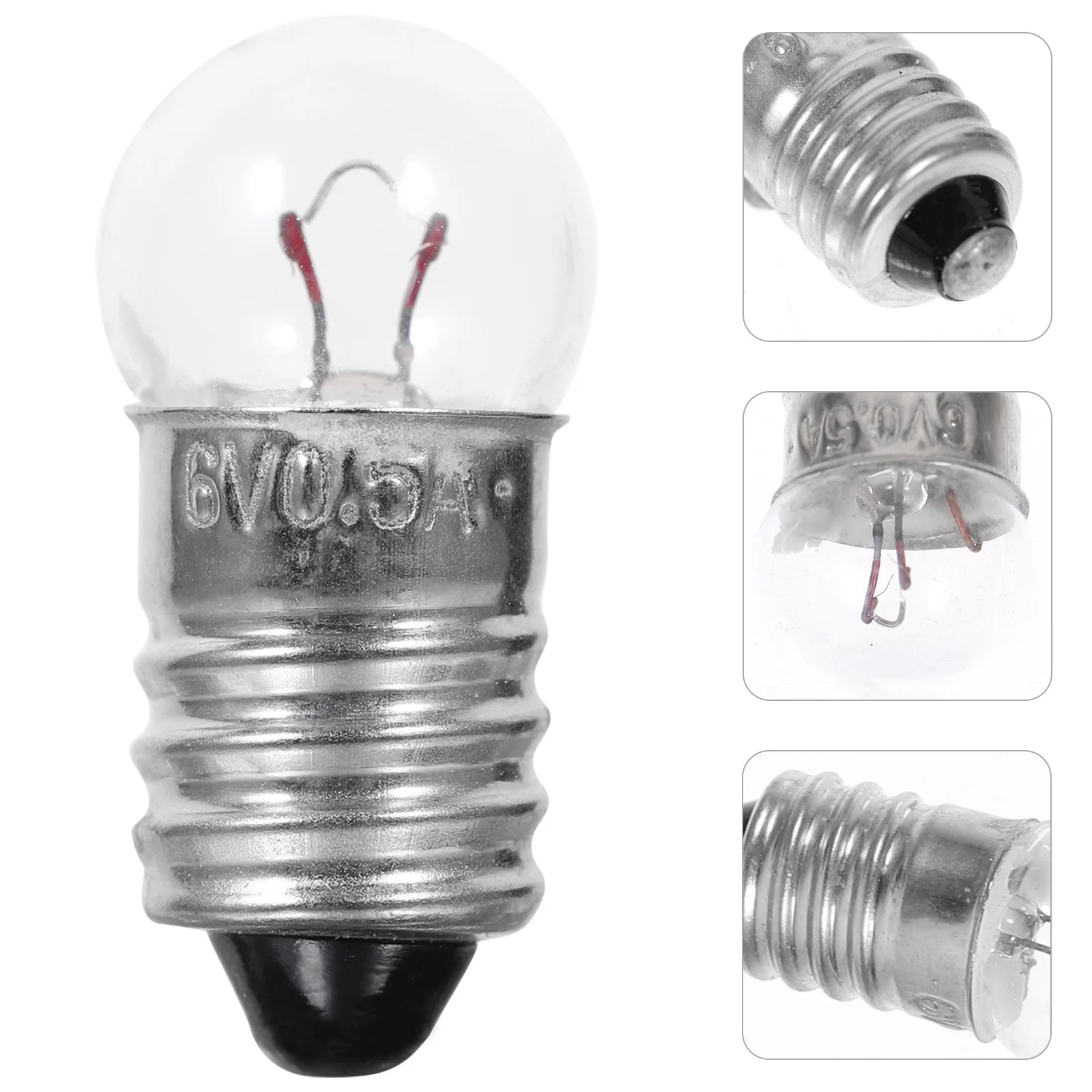 

50Pcs Tiny Light Bulb 6V Mini Round Bulbs for Electrical Experiment School Science DIY Physics Learning Kit