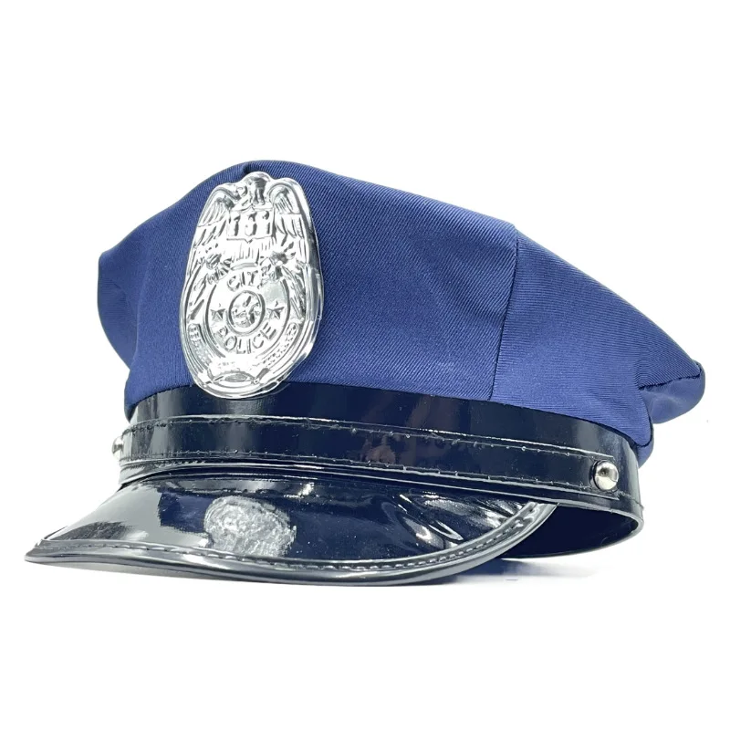 European and American Police Hat for Adults, Sexy Temptation, Octagonal Cap, Army Officer Dress Up