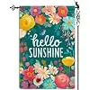 Hello Sunshine Garden Flag Summer Holiday Floral Garden Flag Vertical Double Sided Rustic Farmland Burlap Yard Lawn Outdoor  jjp