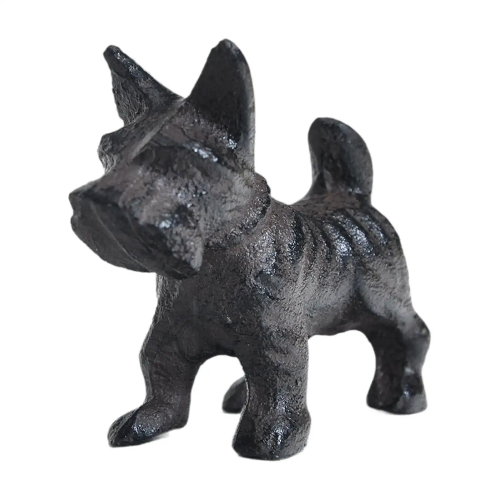 Dog Statue Iron Decoration Crafts Collection Desktop Ornament Puppy Figurine for Bedroom Coffee Table Desktop Entryway House