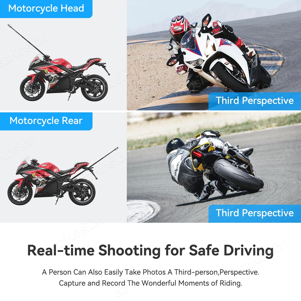 Motorcycle for Insta360 X4 X3 X2 Action Camera Handlebar Mount for GoPro DJI Insta360 Invisible Selfie Stick Camera Accessory