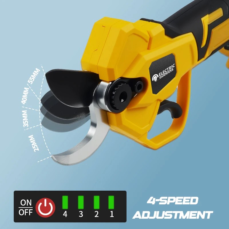 Бесщеточный электрический секатор 55 мм для Dewalt, аккумулятор 20 В, аккумуляторные фруктовые деревья, бонсай, резак для обрезки ветвей, электрические ножницы