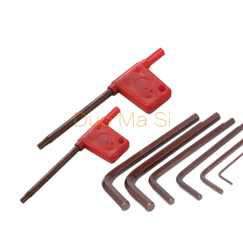Tournevis Hexagonal interne pour outil de tournage CNC, clé de boîte, L2.0 L2.5 L3.0 L4.0 L5.0 T6 T7 T8 T9 T10 T15 T20, 10 pièces