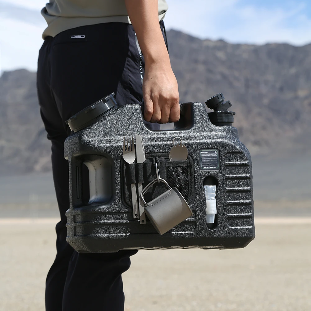 

Портативный резервуар для воды 13 л с большим краном для отвода воды, съемный, для кемпинга, походов и активного отдыха, с отверстием 10 см