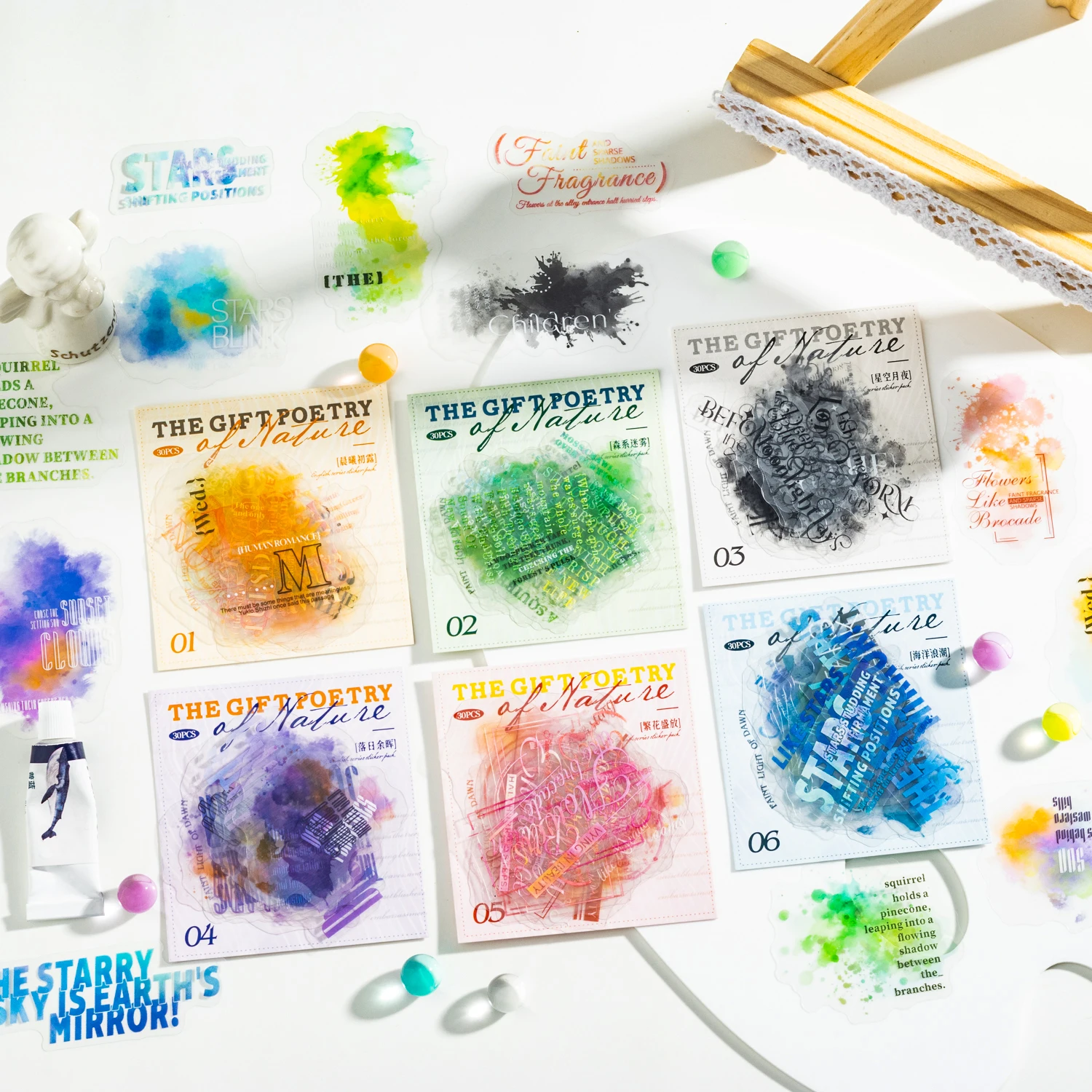 

Серия «Подарок природы», винтажные пятна, английский текст, пейзаж, наклейка для домашних животных, креативный материал для журнала «сделай сам», канцелярские принадлежности для коллажа