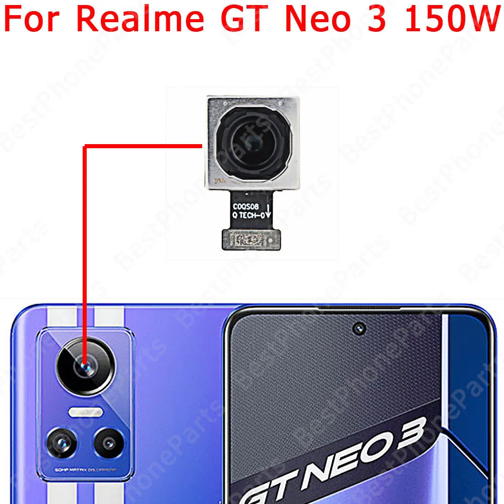 Selfie Front Big Rear Camera For Realme GT Neo 3 3T 2 Neo2 Back View Facing Camera Module Replacement Spare Parts Flex