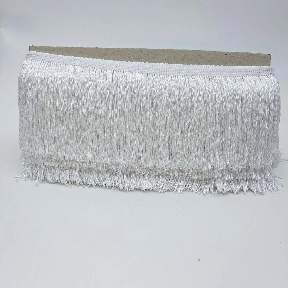 Wholesale 10 Yards  10cm Width Fringe Trim Lace Polyerter Fibre Tassel Clothes Accessories Latin Wedding Dress Tassel Ribbon Diy