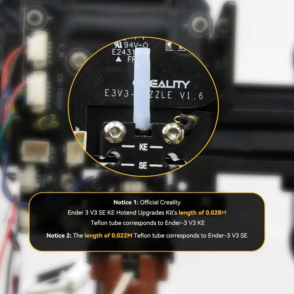 Zestaw ceramicznego bloku grzewczego Creality Ender 3 V3 SE / V3 KE z szybkozłączką dyszy, ulepszony zestaw hotendu 300 ℃   Temperatura 600mm/s, wysoka prędkość — zdjęcie produktu 4