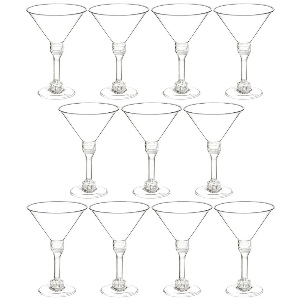 

12pcs Clear Cocktail Glasses Cups Disposable Beverage Cups Party Drinkware Stable Durable Fruit Dessert Cup