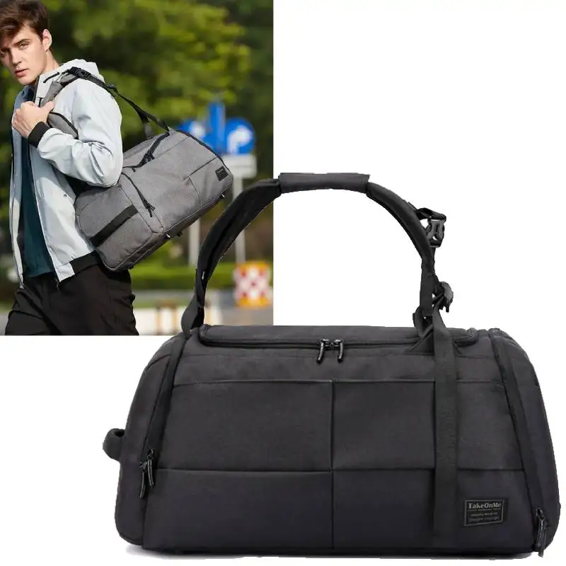 

Travel Tote Bag Large Capacity Backpack Short Trip Rucksack With Shoe Compartment Sports Fitness Storage Handbag Hiking Pouch