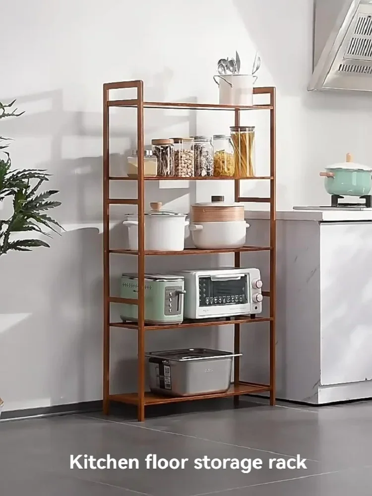 Kitchen shelf, floor standing multi-layer product collection, household pot seasoning shelf, fruit and vegetable bowl and dish s image 3