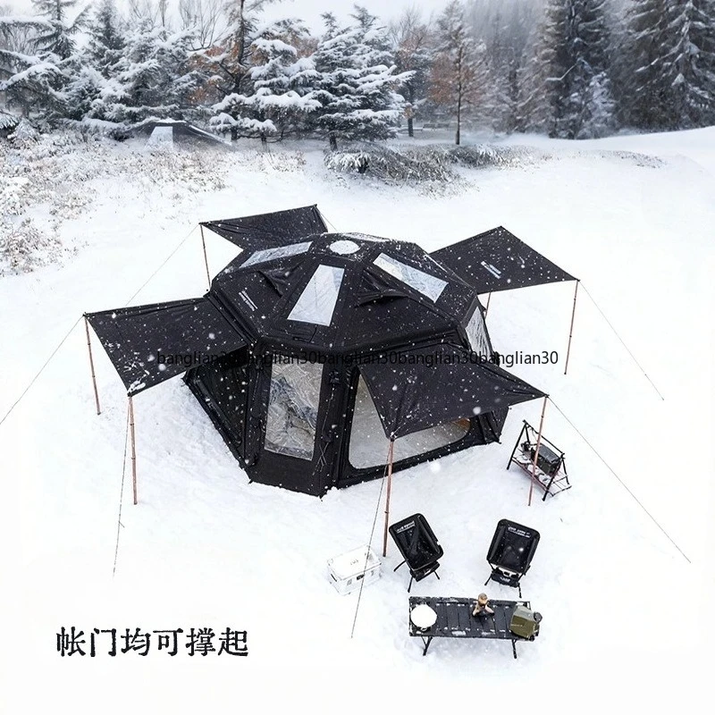 Inflatable Tent 15-20 People Outdoor Camping Modular Equipment Rainproof Overnight  Portable