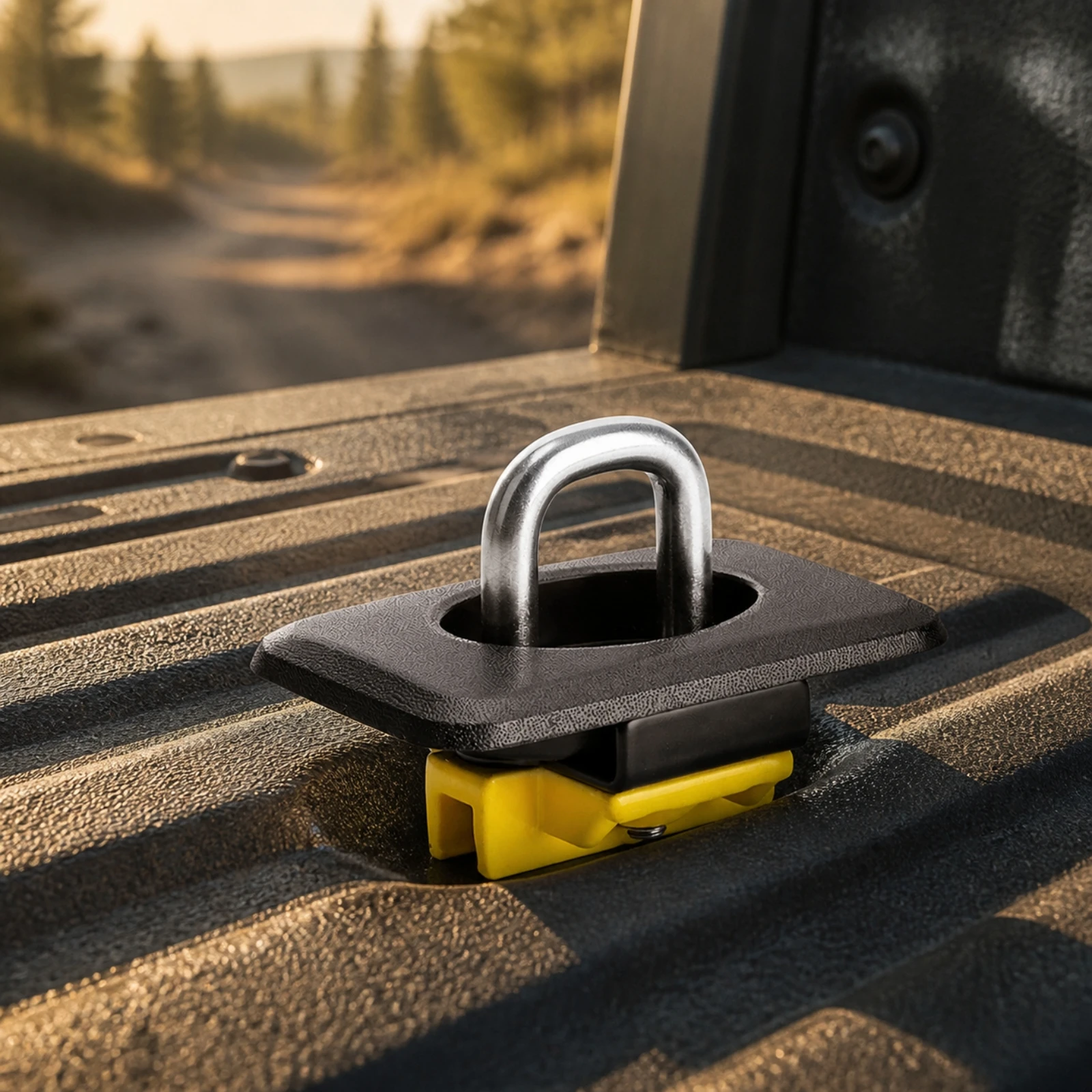 4 Pieces Pickup Truck Bed Tie-down Anchor Rugged Tie-down Anchor with-Shaped Loop Compact Long-Lasting for Outdoor Recreation