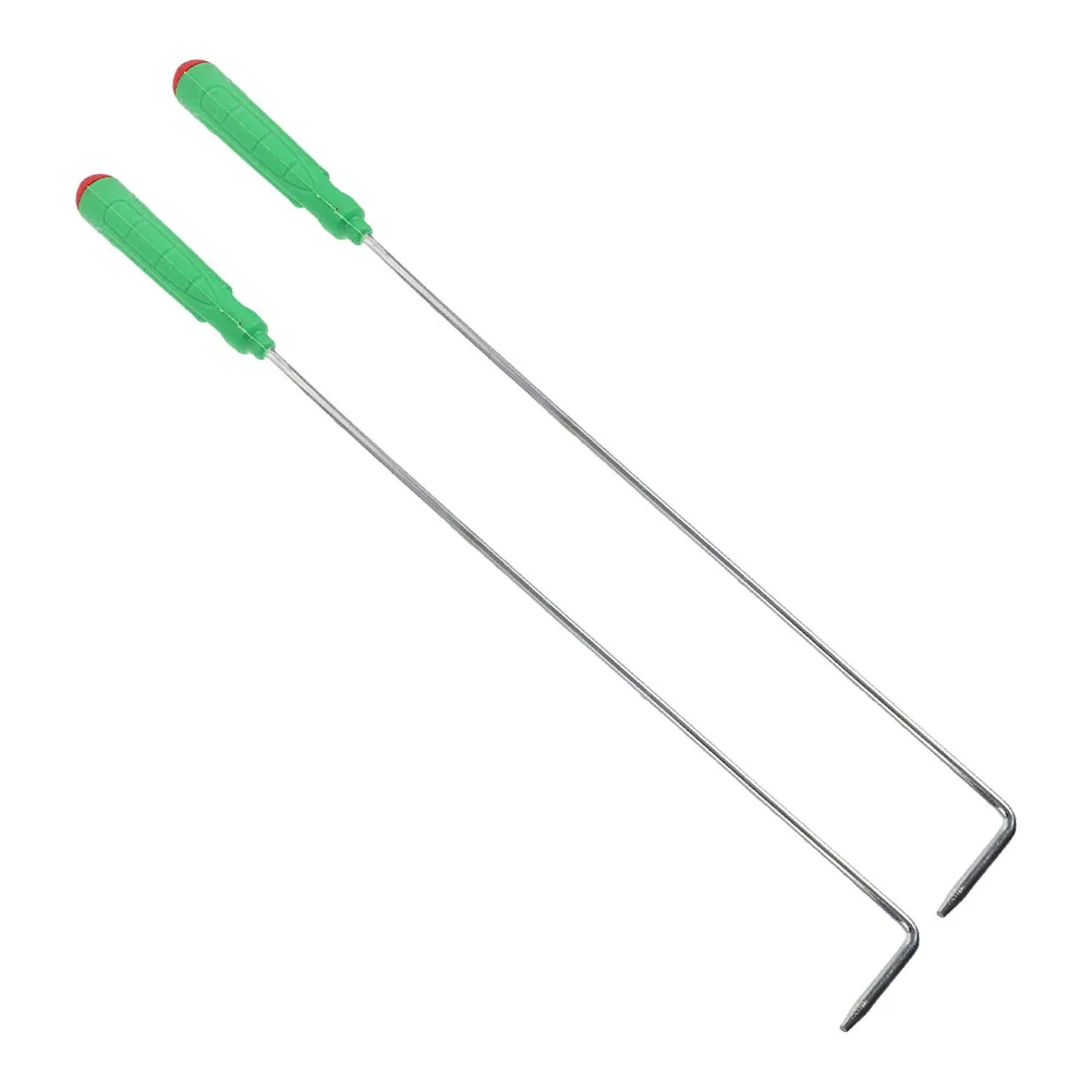 2 قطعة شواء الموقد بوكر الثقيلة الحديد أدوات التخييم في الهواء الطلق حفرة النار اكسسوارات الشواء المطبخ القمامة إعادة تدوير المحمولة #3