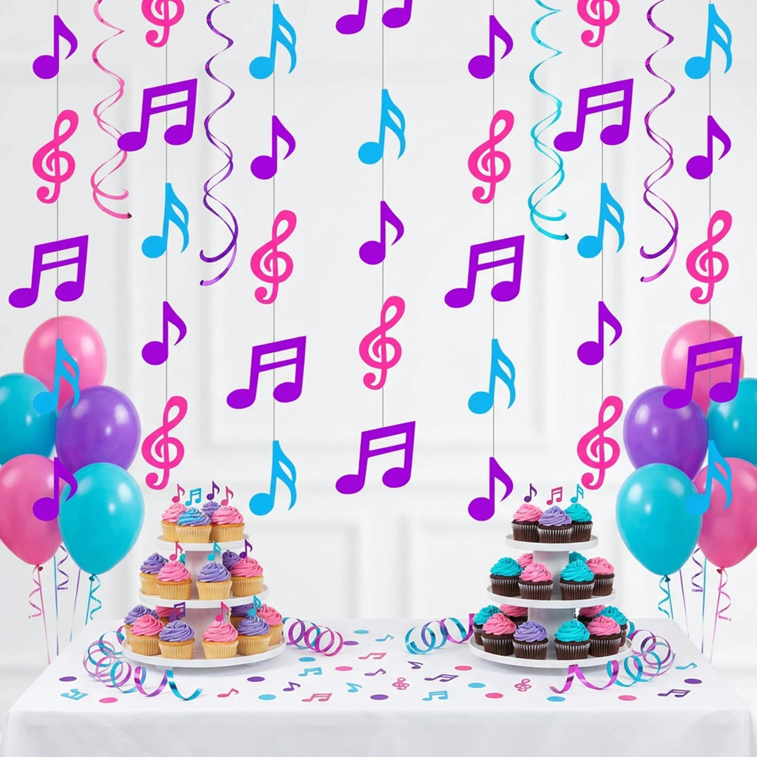 3M Lila K-Pop Musik Party Papierblumen Girlande Geburtstag Hochzeit Disco Stern Papiergirlande Geschlechtsoffenbarung Deckendekoration – Detail 2